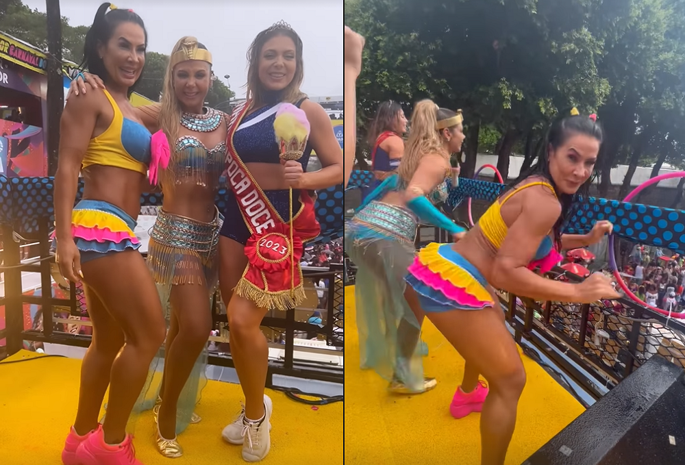 Scheila Carvalho, Sheila Melo e Carla Perez fazem encontro de ex-dançarinas do É o Tchan no Carnaval da Bahia