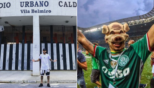 Neymar e Gabriel Jesus fazem aposta antes de final entre Palmeiras e Santos; confira