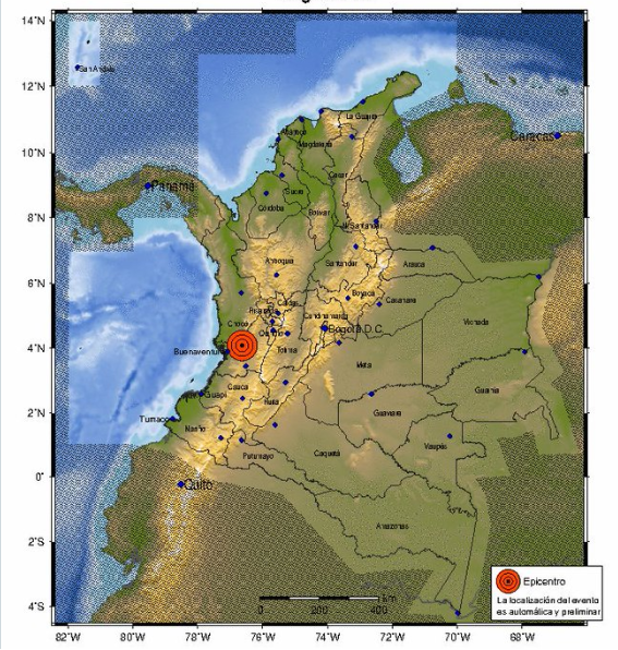 Colômbia e Peru registram terremotos de mais de 5 graus na Escala Richter