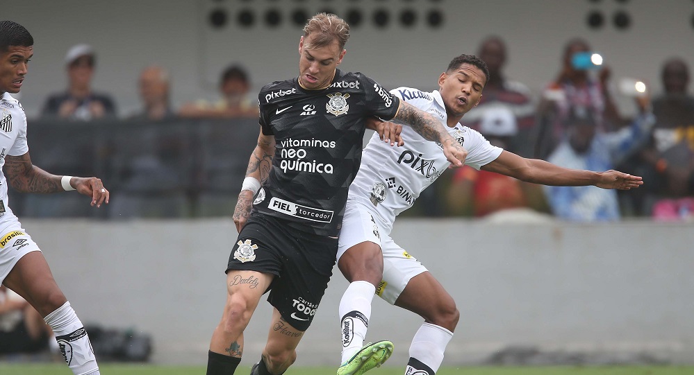 Em jogo emocionante, Santos e Corinthians empatam na Vila