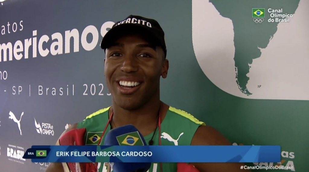 Brasileiro faz tempo histórico no Sul-Americano de Atletismo e garante vaga para Paris-2024