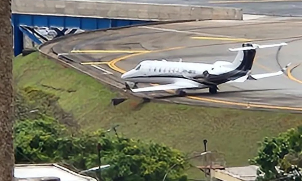 Vídeo mostra avião derrapando na pista do Aeroporto de Congonhas; assista
