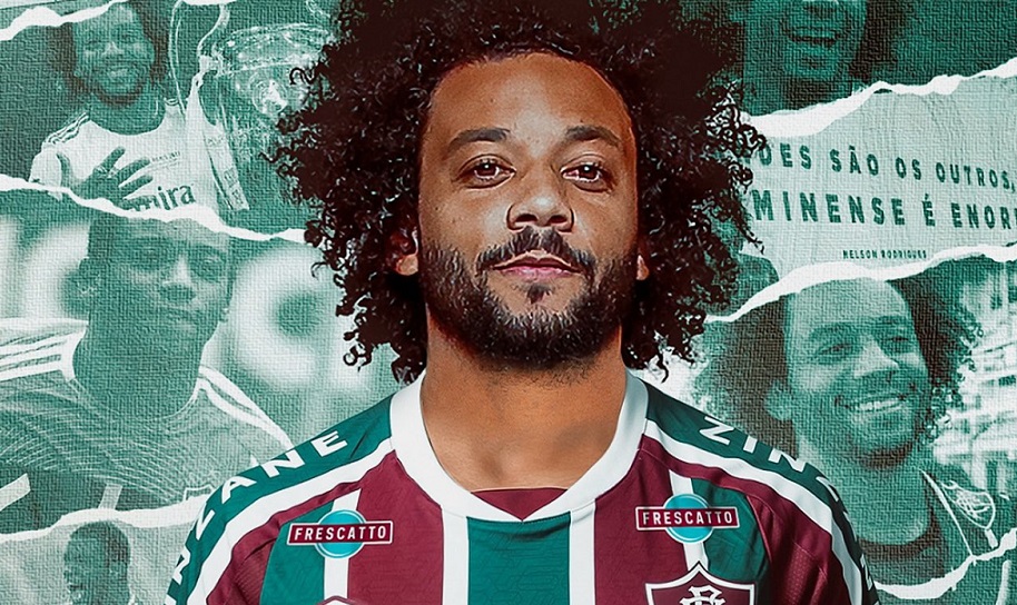 Marcelo manda recado para torcida do Fluminense nos telões do Maracanã: ‘Até breve’