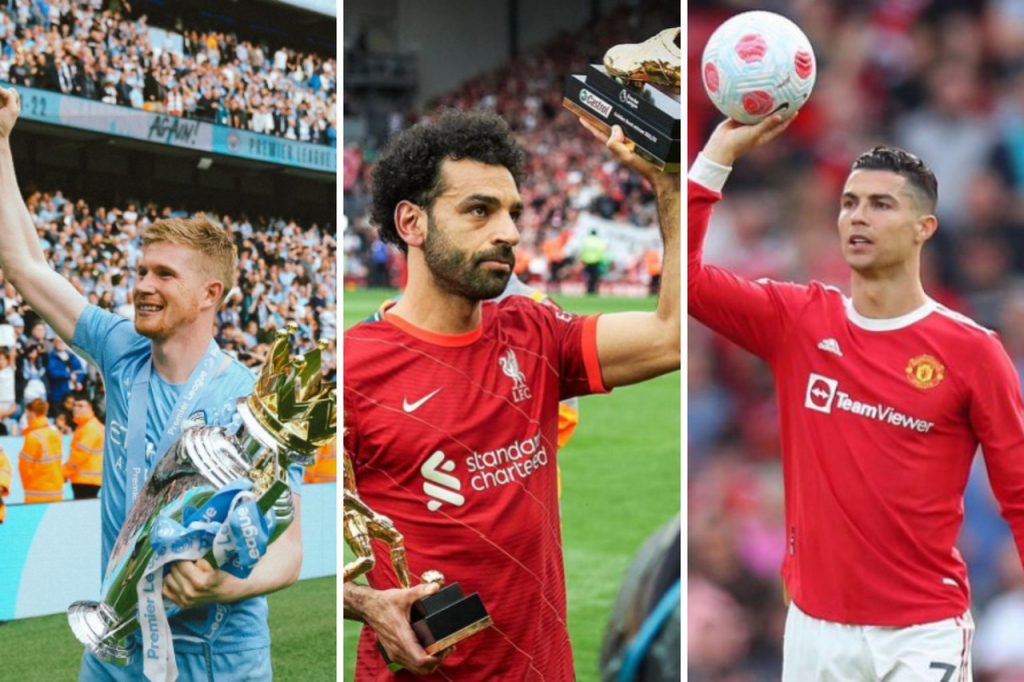 De Bruyne, Salah e CR7 disputam prêmio de Jogador do Ano na Inglaterra