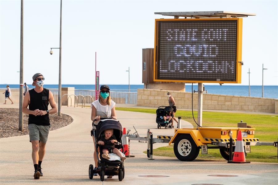 Austrália coloca 2 milhões de pessoas em lockdown após um caso de Covid-19