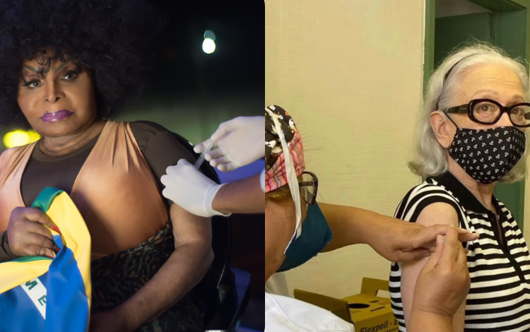 Elza Soares e Fernanda Montenegro são vacinadas contra a Covid-19 no Rio de Janeiro