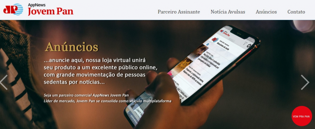AppNews Jovem Pan lança loja virtual e se torna 100% digital