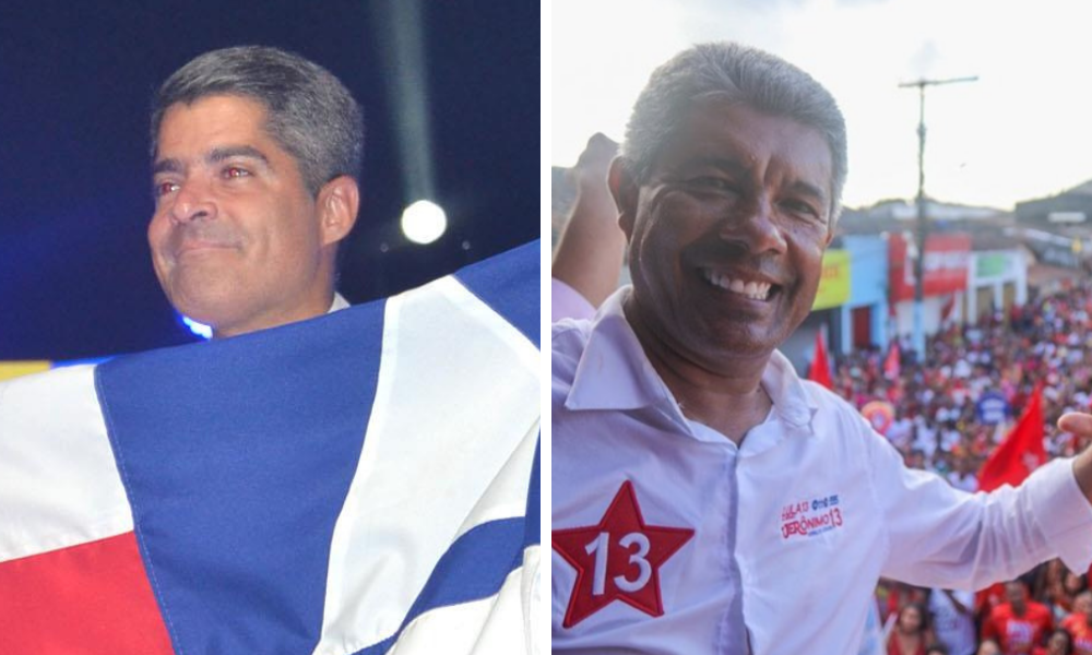 ACM Neto e Jerônimo Rodrigues estão tecnicamente empatados na Bahia, aponta Ipec