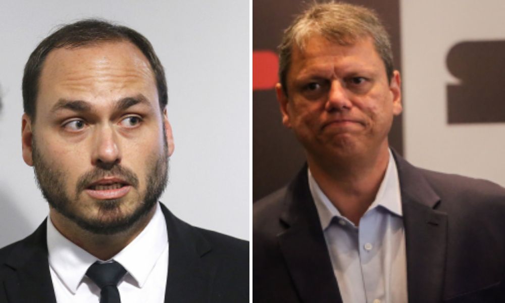 Carlos Bolsonaro encontra Tarcísio para almoço em São Paulo