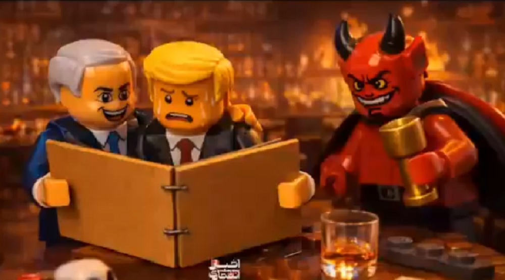 Irã publica vídeo animado com Trump ao lado do diabo; confira