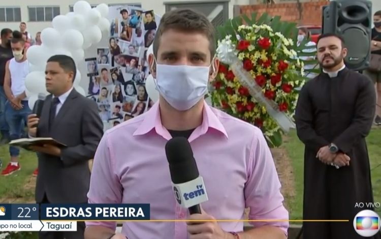 Repórter chora ao vivo em cobertura de acidente em Taguaí: ‘É difícil’