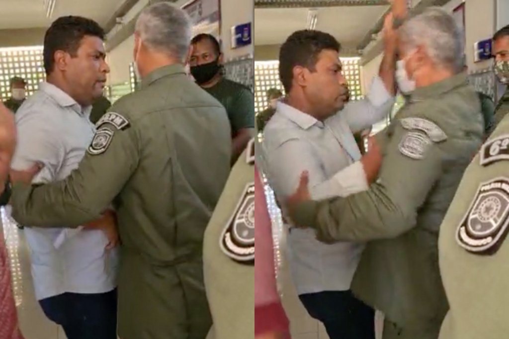 Deputado e comandante da PM trocam agressões durante vacinação de policiais em Pernambuco; confira