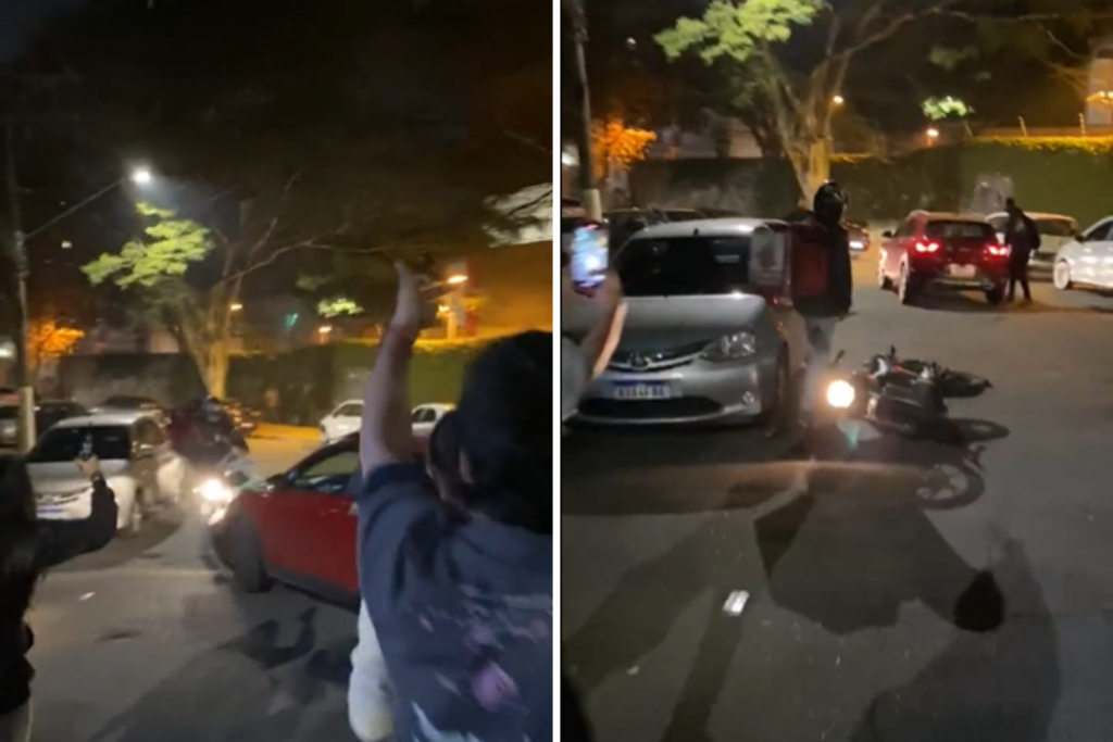 Ricardo Salles derruba motoboy ao sair de palestra em faculdade de São Paulo