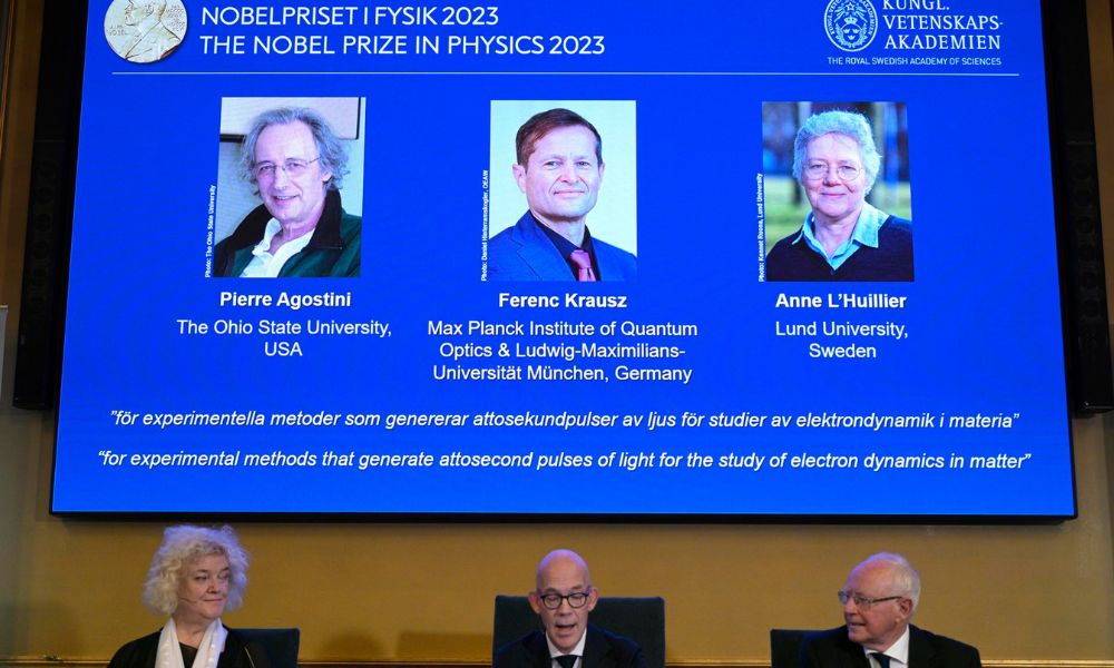 Cientistas que exploram o mundo dos elétrons vencem o Nobel de Física 2023