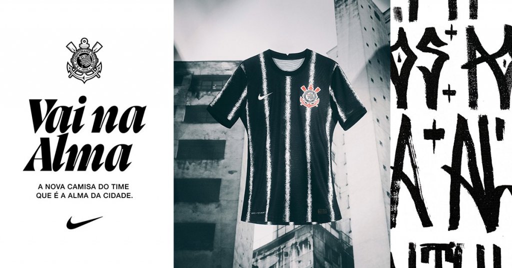 ‘Vai na Alma’: Corinthians lança nova camisa II inspirada na arte de rua