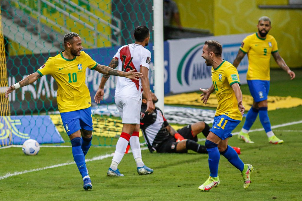 Seleção brasileira vence fácil a seleção do Peru e segue sem perder nas Eliminatórias