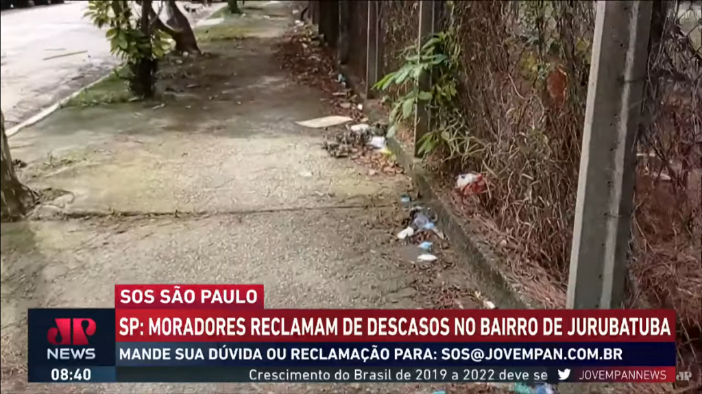 Moradores reclamam de sujeira em rua na zona sul de São Paulo