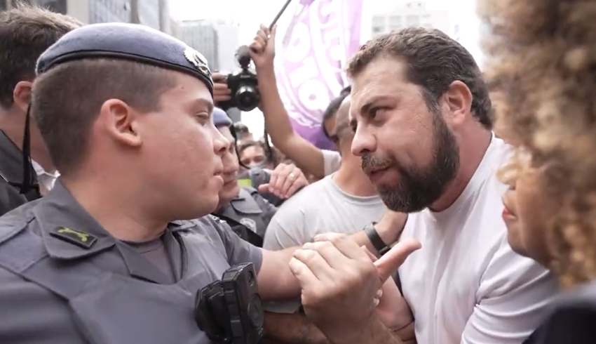 Integrantes do MLB e Boulos protagonizam confusão na Avenida Paulista