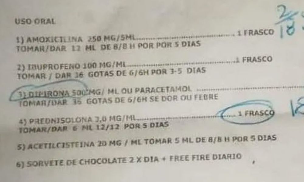 Médico que receitou sorvete de chocolate e ‘free fire’ é readmitido em Osasco
