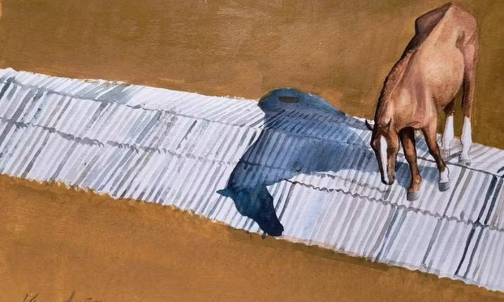 Pintura do cavalo ‘Caramelo’ é leiloada e chega a R$ 130 mil para ajudar as pessoas do Rio Grande do Sul