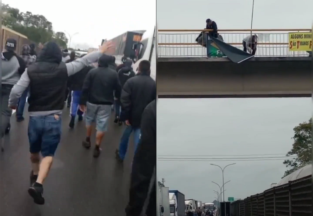 Após acabar com protesto na Marginal Tietê, Gaviões faz ‘operação fura-bloqueio’ na Dutra