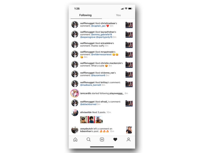 Instagram vai remover aba ‘seguindo’ do aplicativo