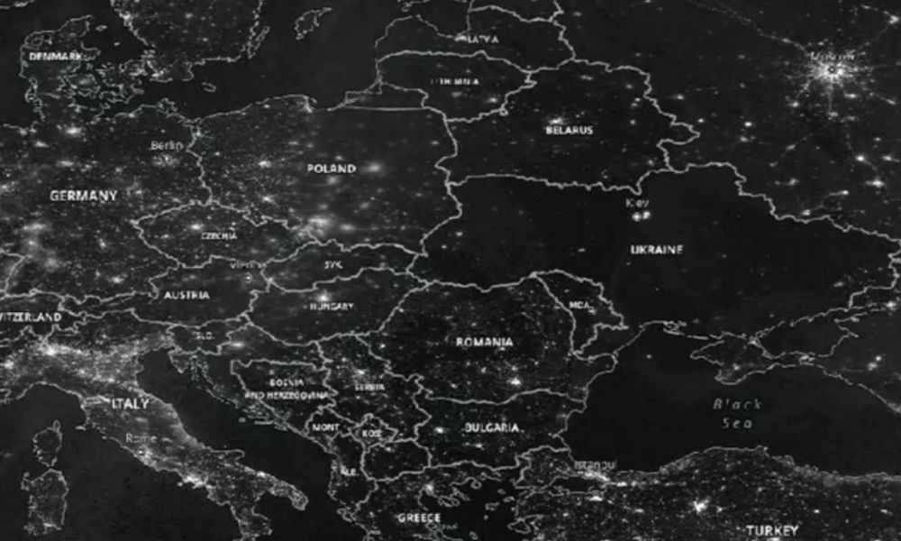 Satélite da Nasa mostra escuridão na Ucrânia após intensos ataques da Rússia