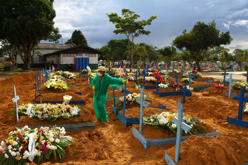 Brasil registra 1.660 novas mortes por Covid-19; total é de 313 mil