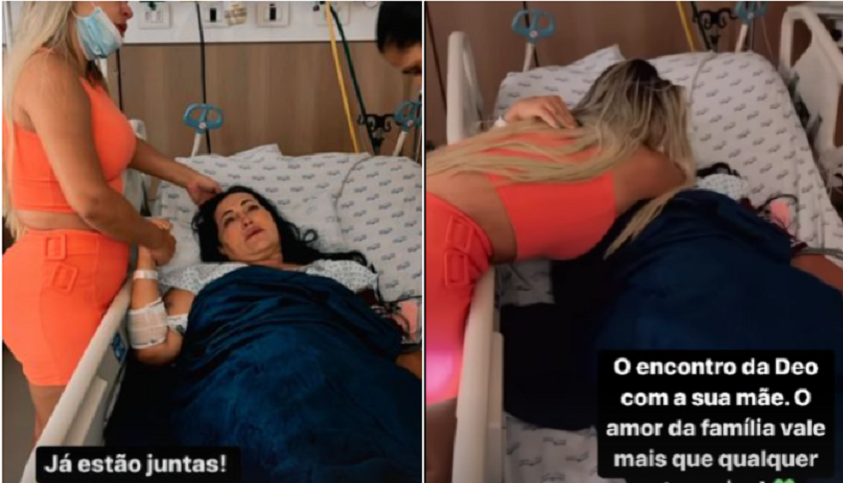 Deolane Bezerra encontra a mãe em hospital após deixar ‘A Fazenda 14’