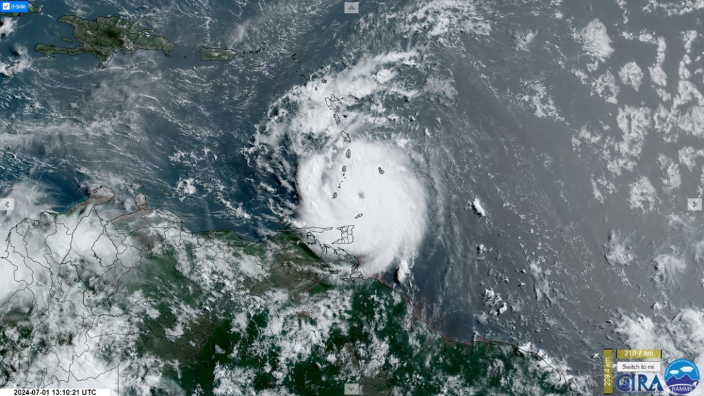 Furacão Beryl desencadeia ventos de quase 270 km/h e causa destruição no Caribe 