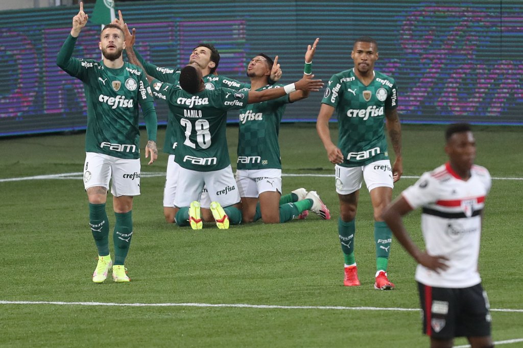 Choque-Rei alviverde: Palmeiras vence São Paulo por 3 a 0 e avança à semifinal da Libertadores