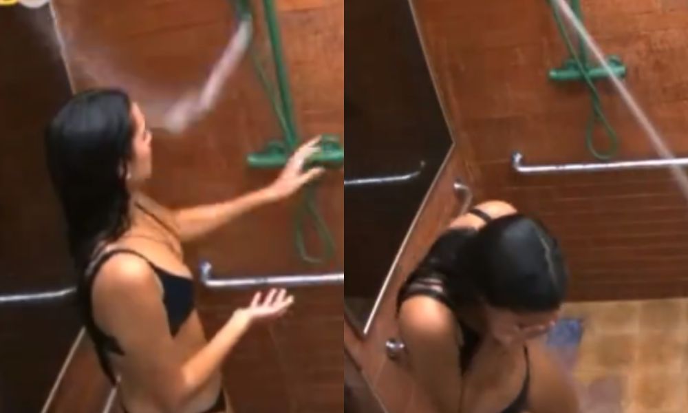Participante do BBB 24 é atingida no rosto por chuveiro durante banho: ‘Muita humilhação’