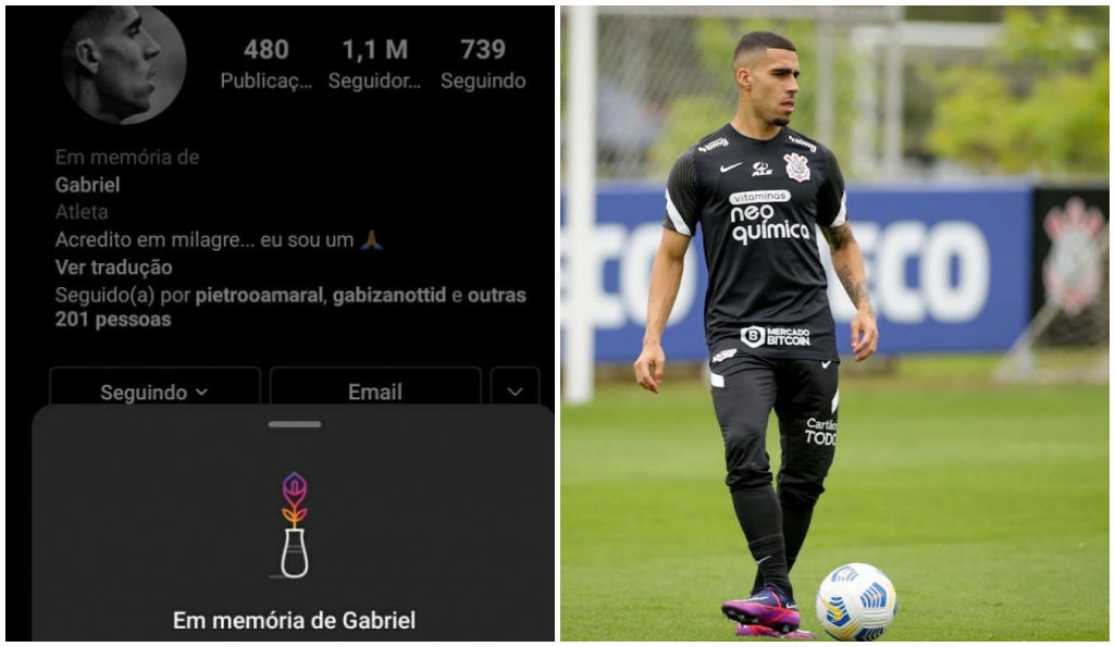 Gabriel, do Corinthians, tem perfil no Instagram hackeado e transformado em memorial
