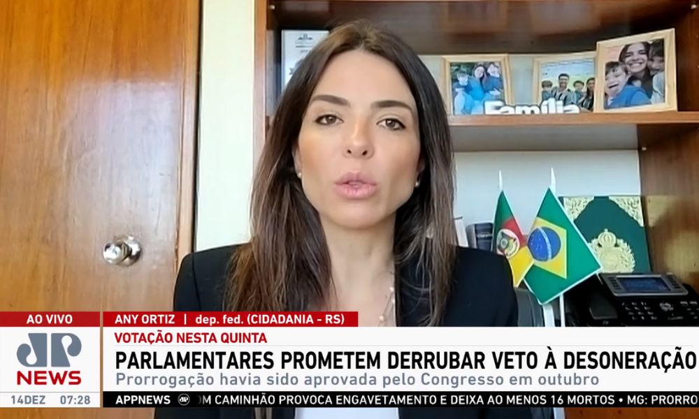 ‘É preciso derrubar, não há outra possibilidade’, diz deputada Any Ortiz sobre veto de Lula à desoneração da folha