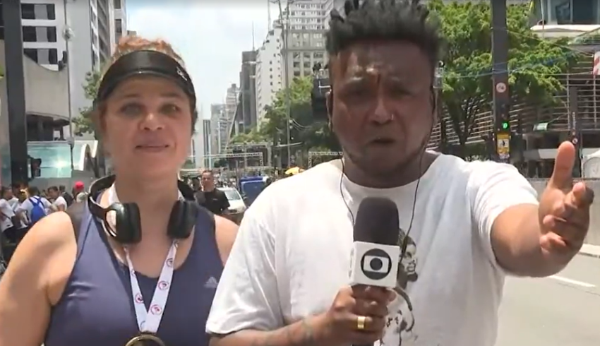 Repórter da Globo não reconhece Isabel Teixeira e a tira de transmissão ao vivo; veja