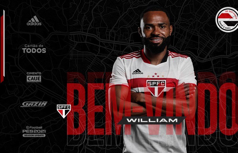 São Paulo oficializa acerto com William até o final da temporada