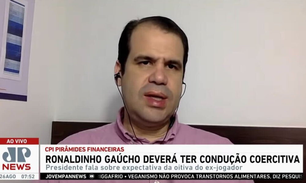 ‘Ninguém está acima da lei’, diz presidente da CPI das Criptomoedas sobre Ronaldinho Gaúcho