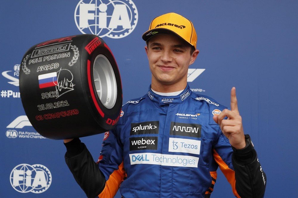 Lando Norris surpreende no GP da Rússia e coloca McLaren na pole após 9 anos