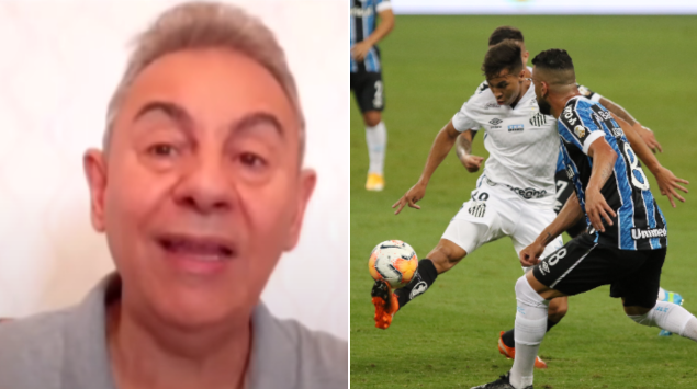 Flavio Prado vê Santos prejudicado contra o Grêmio na Libertadores: ‘Não foi pênalti’
