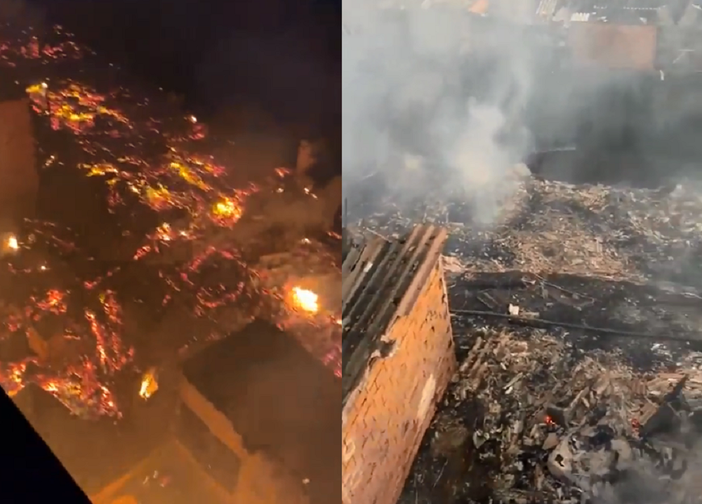 Incêndio atinge comunidade e destrói casas na Zona Leste de São Paulo