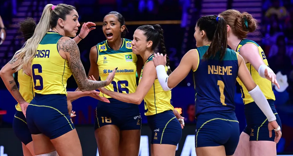 Seleção brasileira feminina de vôlei vence Holanda na Liga das Nações