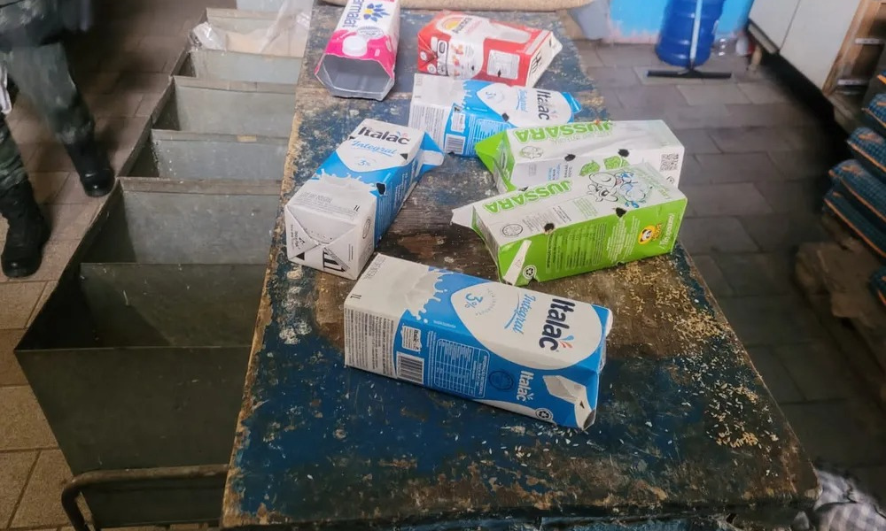 Polícia Ambiental encontra aves dentro de caixas de leite em São Paulo