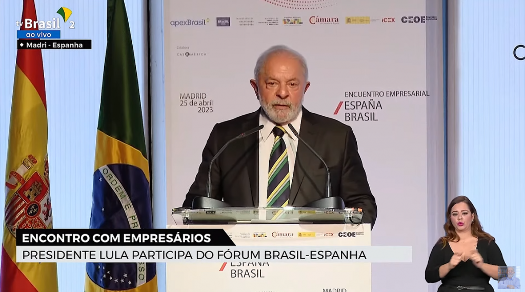 Lula discursa em fórum econômico na Espanha e aposta em ‘acordo equilibrado’ entre Mercosul e União Europeia