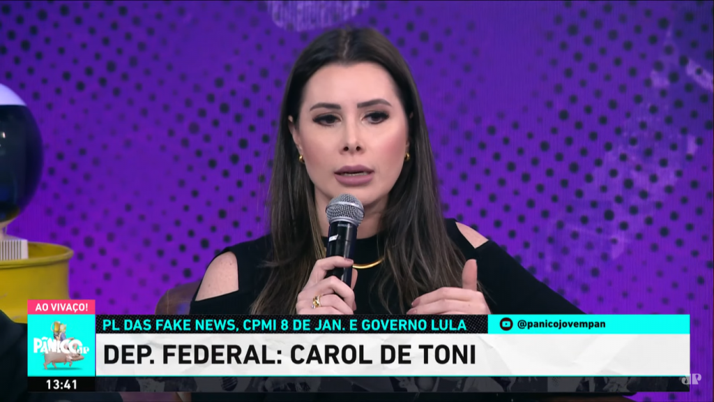 Caroline de Toni diz que big techs são ‘progressistas’: ‘Não perseguem a direita o quanto a esquerda quer’