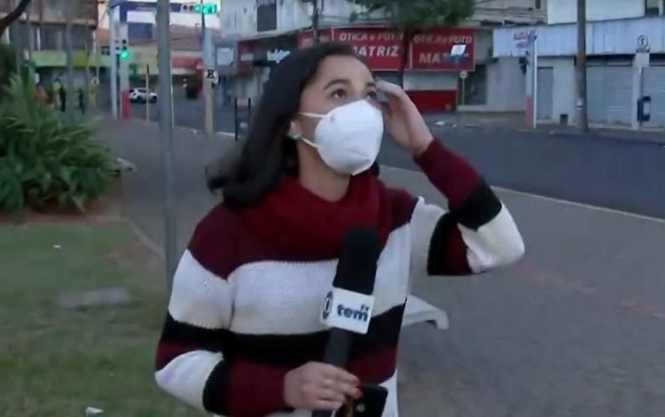 Repórter da Globo se assusta ao vivo com explosão em Araçatuba; assista