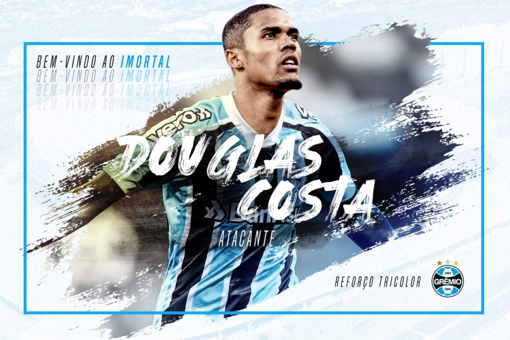 Grêmio anuncia contratação de Douglas Costa: ‘Maior tempestade dos últimos 11 anos’