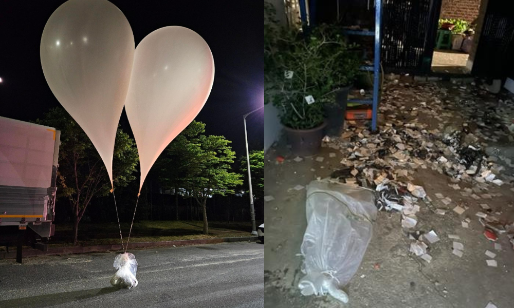 Coreia do Norte envia balões com lixo e supostas fezes de animais para Coreia do Sul