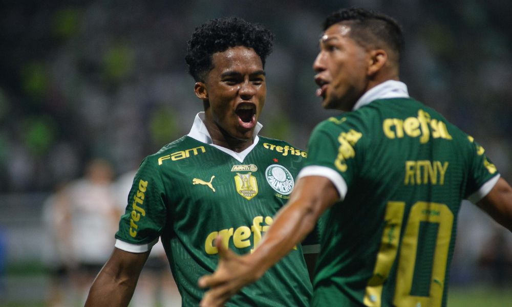 Com gol de Estevão no final, Palmeiras vence  Botafogo-SP na Copa do Brasil