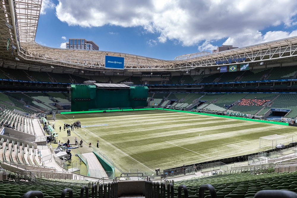 Gramado do Allianz Parque deve ser entregue ao Palmeiras até sexta