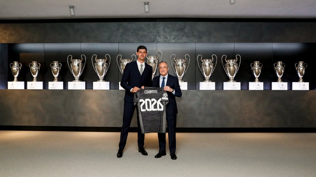 Real Madrid renova com goleiro belga Courtois até 2026